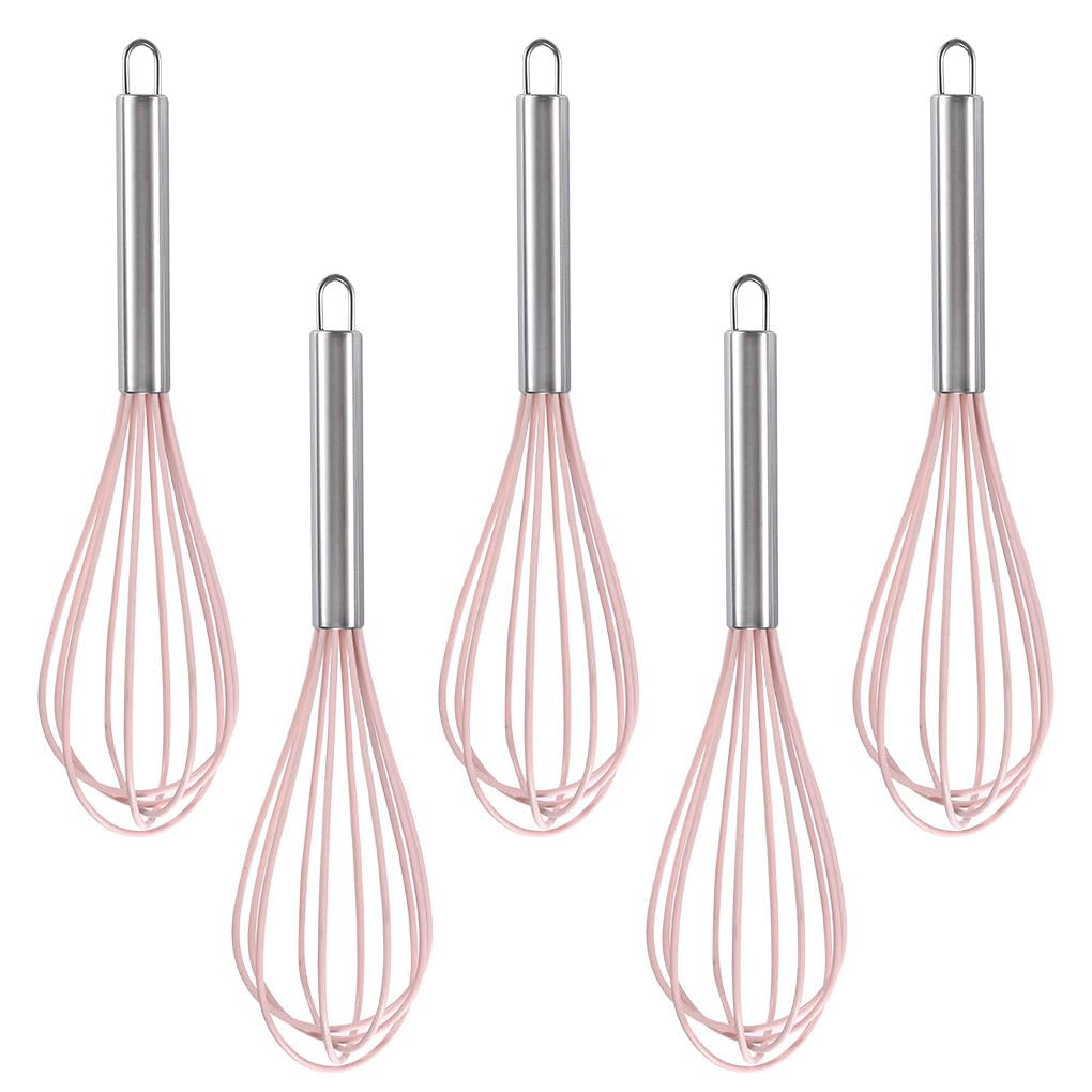 Ousyaah 5-Piece Silicone Whisk Stainless Steel