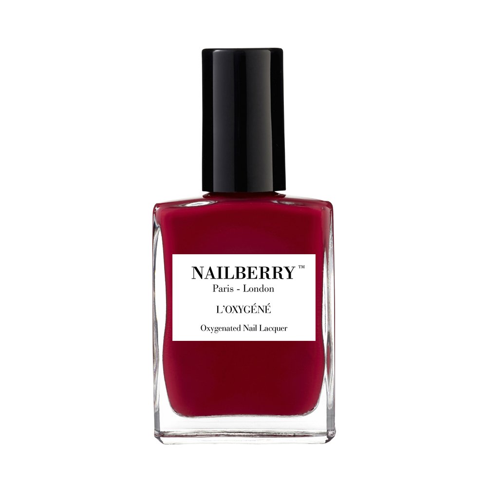 Nailberry L'Oxygéné Oxygenated Nail Lacquer | Strawberry Jam, 15 ml | Polish for a Healthier Manicure & Long Lasting Colour | 12-Free, Vegan, Halal, Cruelty & Gluten Free