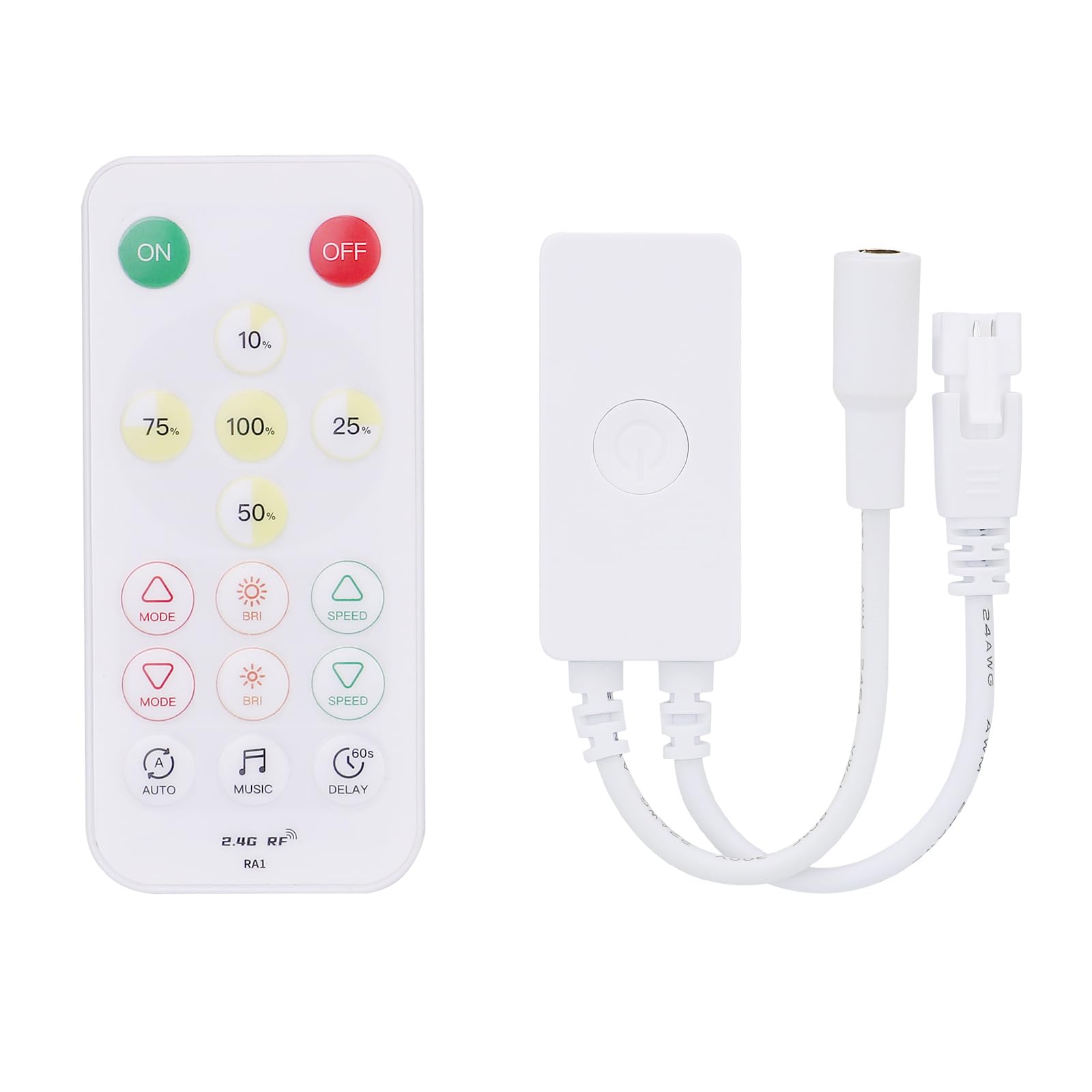 GOMING DC 5V-24V SP646E SPI Monochrome LED Controller Compatible with Mobile APP and 2.4G Remote Control for SPI WS2811 IC Monochrome LED Strip