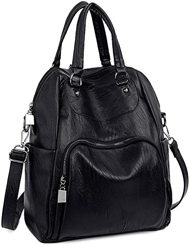 UTO Women Backpack Purse PU Washed 