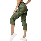 YSENTO Womens Cargo Capri Pants with 4 Pockets Summer Bottoms Lightweight Quick Dry Hiking Athletic Joggers