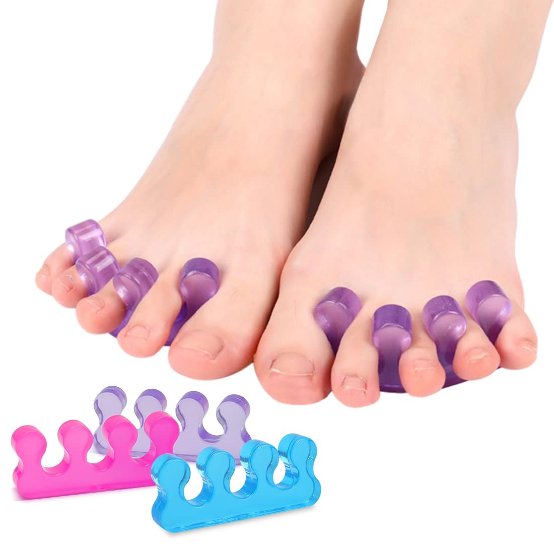 Photo 1 of SUNFATT Toe Separators for Pedicure,Toe Separators for Nail Polish,Pedicure Toe Spacers,Toe Spacers use for separation of toenails or nails,Soft Gel Toenail Spacers Pedicure Kit.(6pcs)