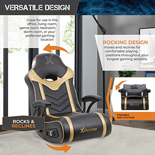X Rocker 24K 2.1 BT Floor Rocker Gaming Chair, 36.2" x 20.8" x 31.5