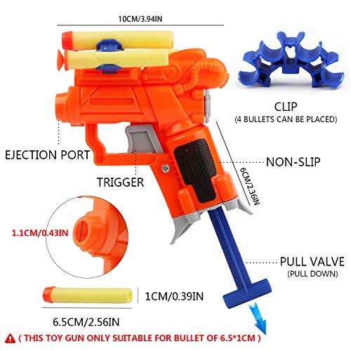 4 Pack Mini Foam Dart Toy Guns Foam Guns with 16 Small Size Foam Darts