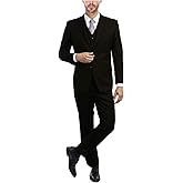 Regular Fit 3 Piece Suit with Vest and Flat Front Pants Big and Tall