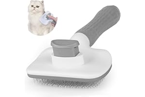 Cat Dog Brush for shedding,Pet Grooming Brush for Cats Dogs Massage,Shedding Brush for Short or Long Hair,Self Cleaning Slick