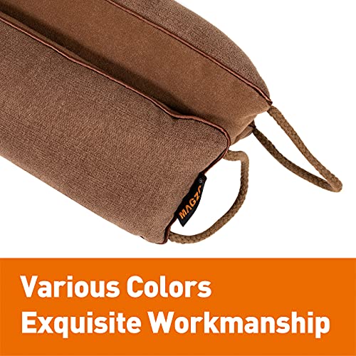 MAGZO Door Draft Stopper 32 InchBrown, Bottom Guard Seal Air Blocker