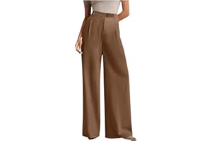 Akklian High Waisted Work Pants for Women Business Casual Outfits 2025 Ladies Office Dress Pants Pleated Trousers with Pocket