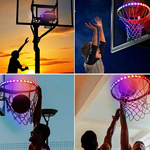 LED Basketball Hoop Lights Outdoors, 100 Lumen Waterproof Basketball
