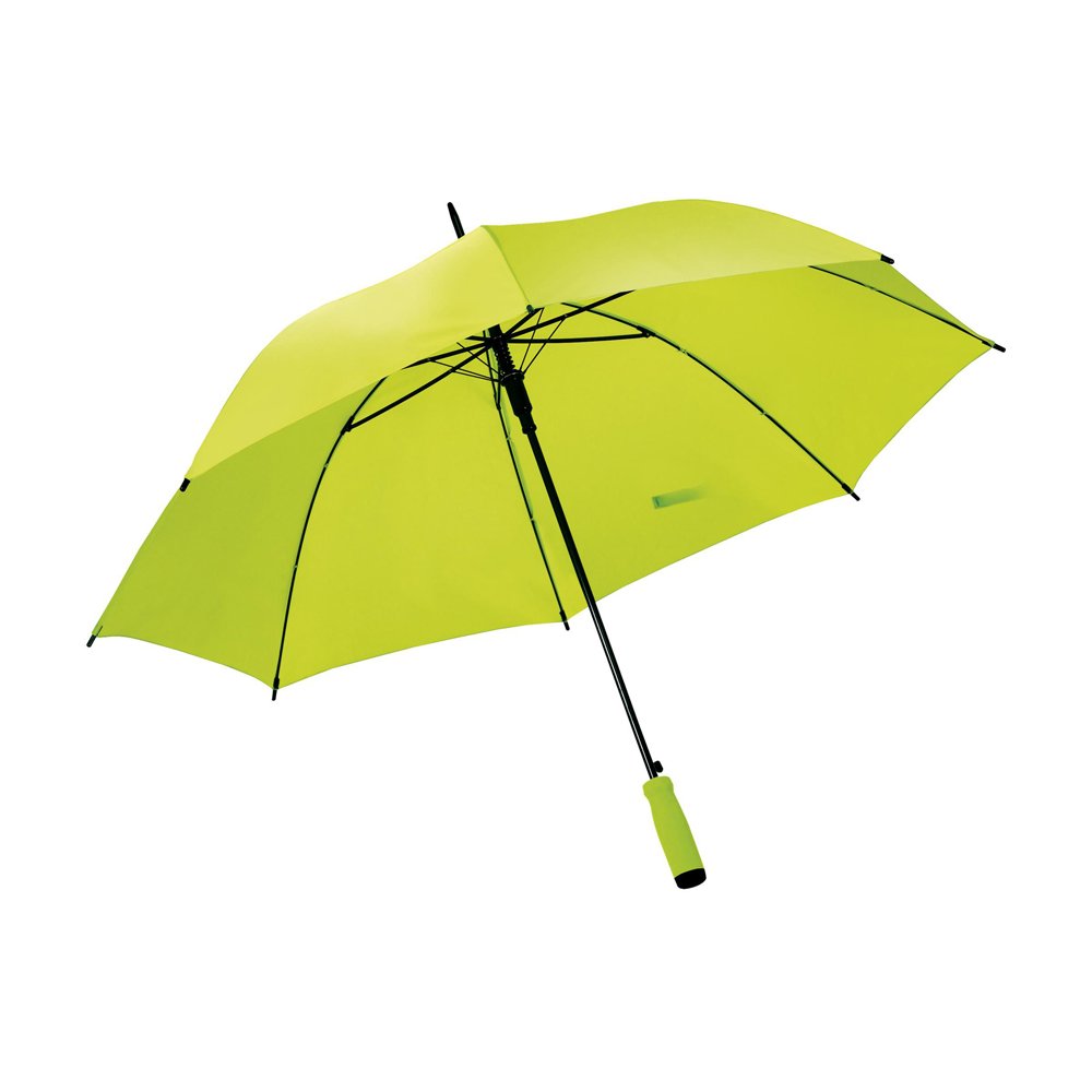 eBuyGB Large Wedding Umbrella Colourful Automatic Brolly Wedding Photographer Parasol Folding Umbrella, Long Umbrella with Stick Handle Rain - Lime Green 41 Inch / 105cm Span 82cm Length — image 1