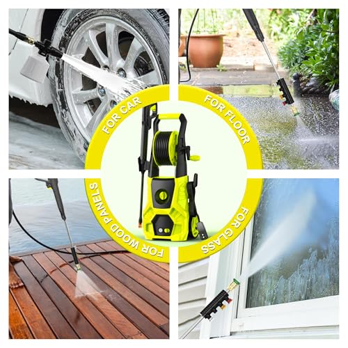 DECOKTOOL Pressure Washer 5000PSI 3.0GPM Power Washer with 4 Nozzles, Foam Cannon for Cleaning Cars, Driveways, Patios (Yellow)