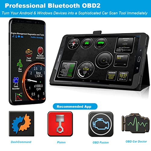 OBD2 Scanner Bluetooth for Android, Mini OBD2 Scanner Car Diagnostic