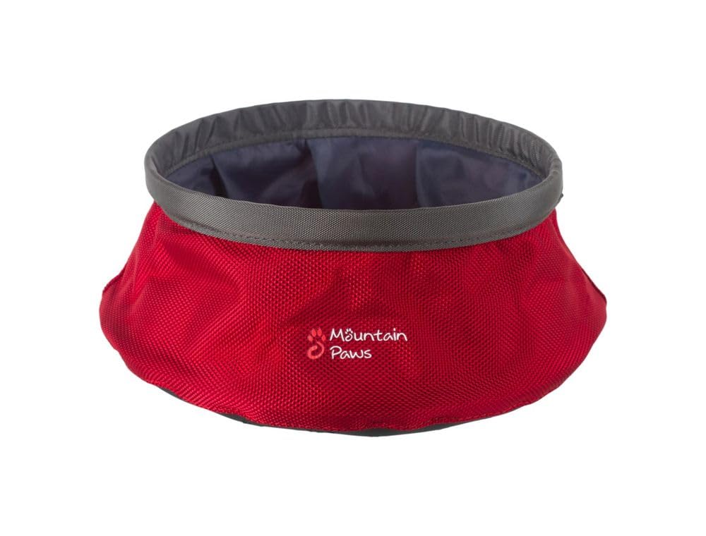 Mountain Paws Foldable, Lightweight Dog Water Bowl Ideal for Camping, Travel and Hiking