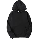 thumbnail image 2 of Unisex Long Sleeve Drawstring Plain Hoodie – Men/Women Pullover Sweatshirt By IEFiEL 2 of 3