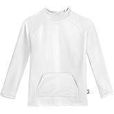 Made in USA Toddler Boys and Girls Rashguard UPF 50+ Sun Protective Long Sleeve Kids Swimwear