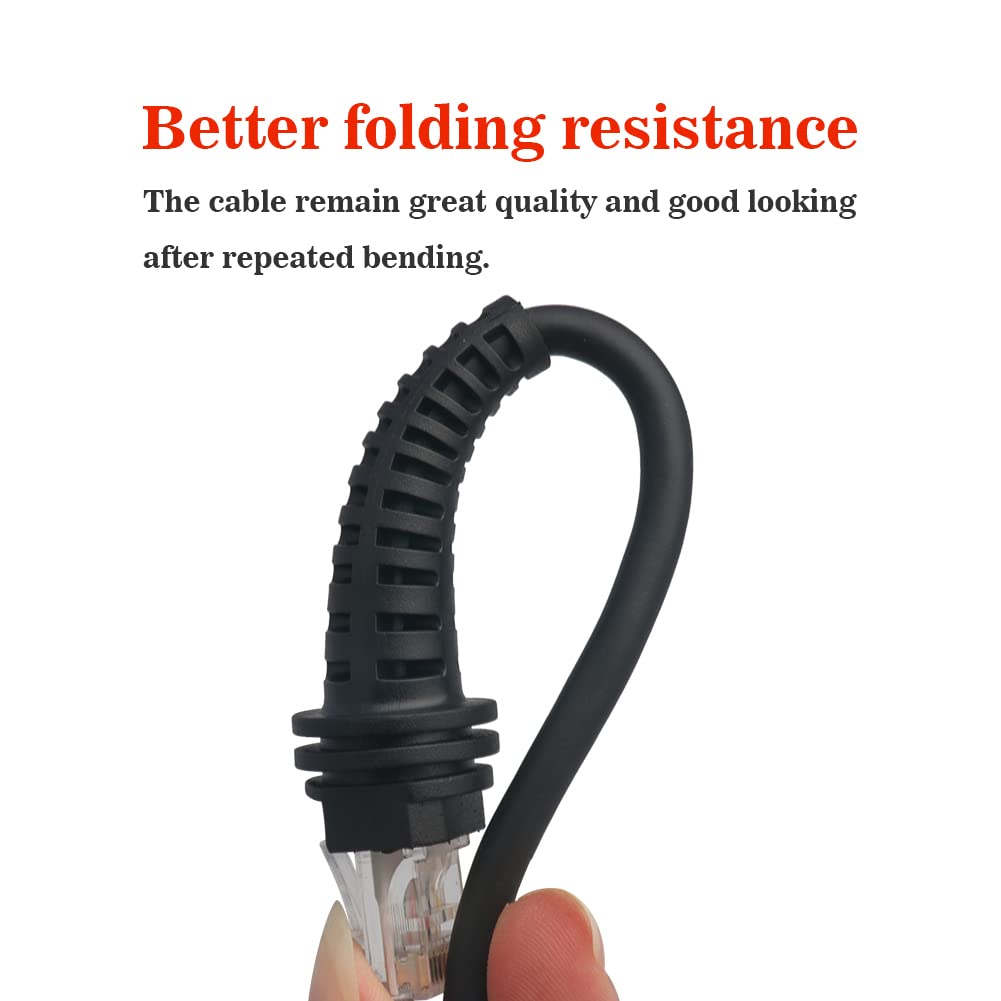 Coiled USB Cable 1900G-HD 1900G-SR 1902G-HD 1300G 1400G Barcode Scanner USB Cables for Honeywell (3M / 9FT Coiled USB Port)
