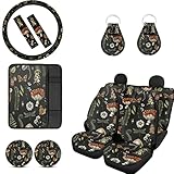 FUIBENG Mushroom Car Seat Covers Full Set of 12