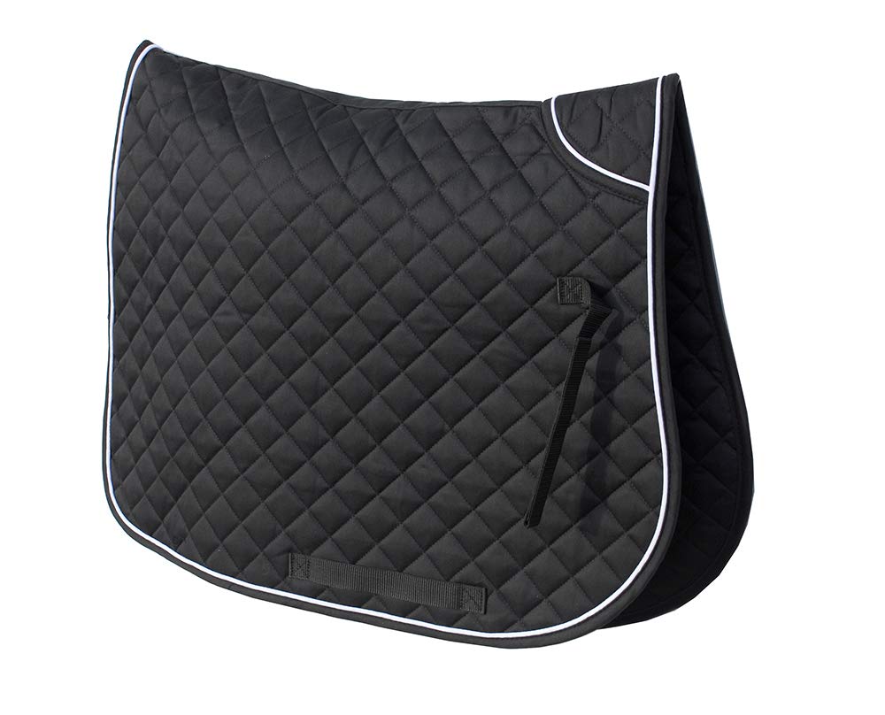 Rhinegold Twin Bound Saddle Cloth - Cob - Black