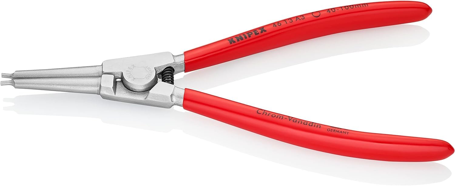 KNIPEX Circlip Pliers for External Circlips on Shafts Chrome-Plated with Plastic Coating 210 mm, 46 13 A3