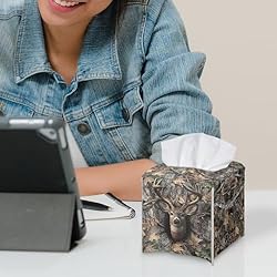 Talayituse Deer Hunting Camo Print Tissue Box Cover