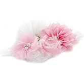 My Lello Shabby Fabric Flower Cluster Headbands Baby - Girls - Toddler Stretchy Elastic