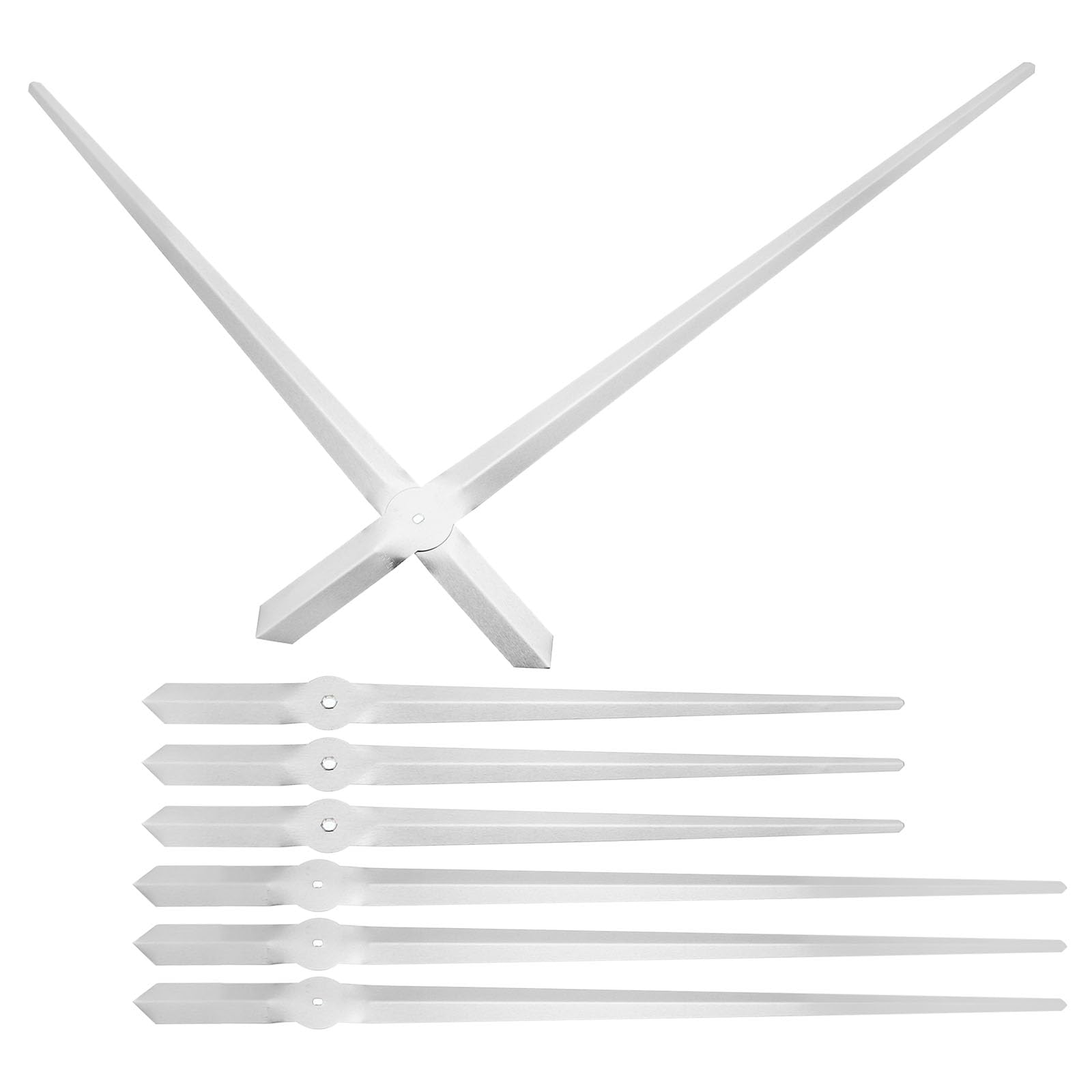 PATIKIL Replacement Clock Hands Kit, 4 Set Replacement Clock Hands Kits Clock Mechanism Movement Aluminum Wall Clock Hands Parts Replacement for Wall Clock Repair DIY, Silver