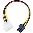 YiKaiEn 4 Pin Molex to 6 Pin Video Card GPU Power Supply Cable 8.6’’ 22cm (1 Pack)