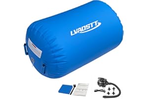 LVAOSTT Gymnastics Roller Air Barrel Roller Air Spot, Inflatable Tumbling Mat Tumble Track Gymnastic Equipment Balance Cylinder with Pump for Yoga Cheerleading Home Use Gym