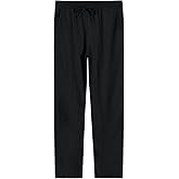 Weintee Men's 34" Inseam Tall Linen Pants with Pockets