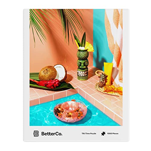 BetterCo. Tiki Time Puzzle for Adults Difficult Jigsaw Puzzles 1000