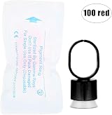 Salmue Tattoo Ink Ring Cups with Sponge Pigment Holder - 100 Black view 3