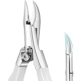 Toenail Nipper for Thick or Ingrown Nails,Heavy Duty Podiatrist Toenail Clippers for Men,Seniors,Toe Nail Clipper Trimmer with Stainless Steel Blade,Safe Lock,Soft Handle