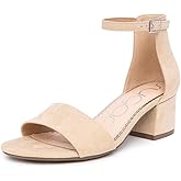 Sugar Women's Block Heel Sandals – Open Toe, Ankle Strap, Comfortable Dress Shoes for Weddings & Casual Wear
