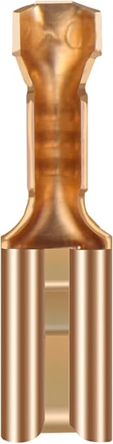 Heschen 2.8mm Female Spade Crimp Terminals 100pc Non-Insulated Brass 0.5-0.8mm view 4