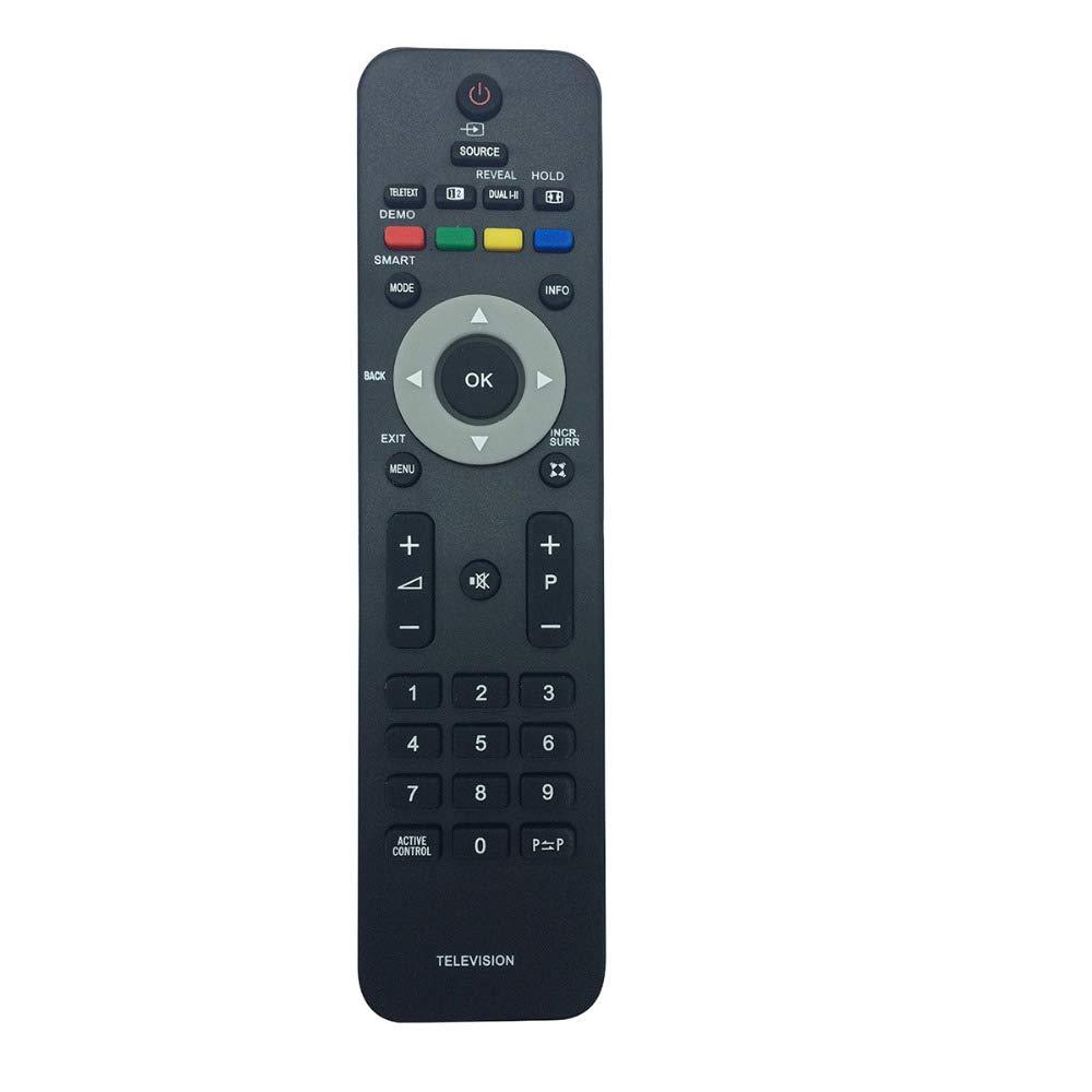 VINABTY Replacement Remote Control 242254901834 Compatible with Philips TV 19PFL3403 19PFL3403/78 32PFL5403/12 32PFL5403S/60 32PFL5403S/60 20PFL3403 22PFL3403 26PFL3403 32PFL3403 42PFL3403