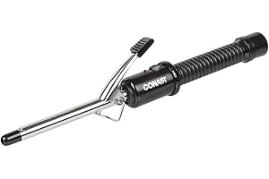Conair CD80NC Instant Heat 1/2-Inch Curling Iron, 1/2-inch barrel produces spiral curls – for short to medium hair, , 30-seco