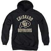 University of Colorado Official Buffaloes Logo Unisex Youth Pull-Over Hoodie, Black, Small