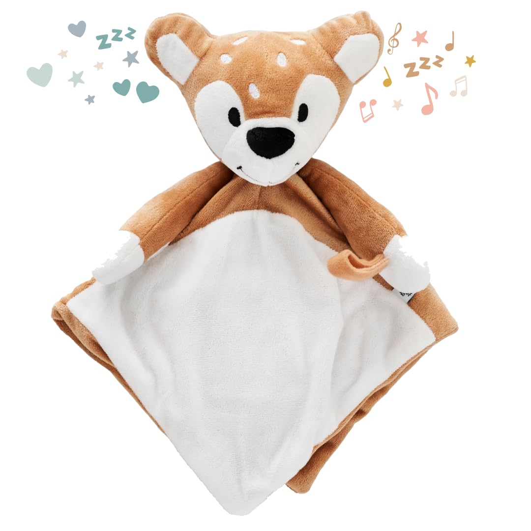 Photo 1 of Riff Raff Baby Sleep Toy Soother - Musical Plush Fawn with White Noise & Lullaby - Lovey Security Blanket for Newborns & Infants