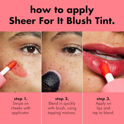 e.l.f. Tinta Sheer For It Blush Tint Left on Red - sheer red