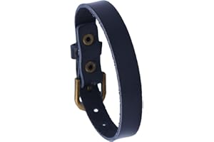 Edgda Punk Rock Alloy Belt Buckle Wristband Thin Pu Leather Cuff Bracelet