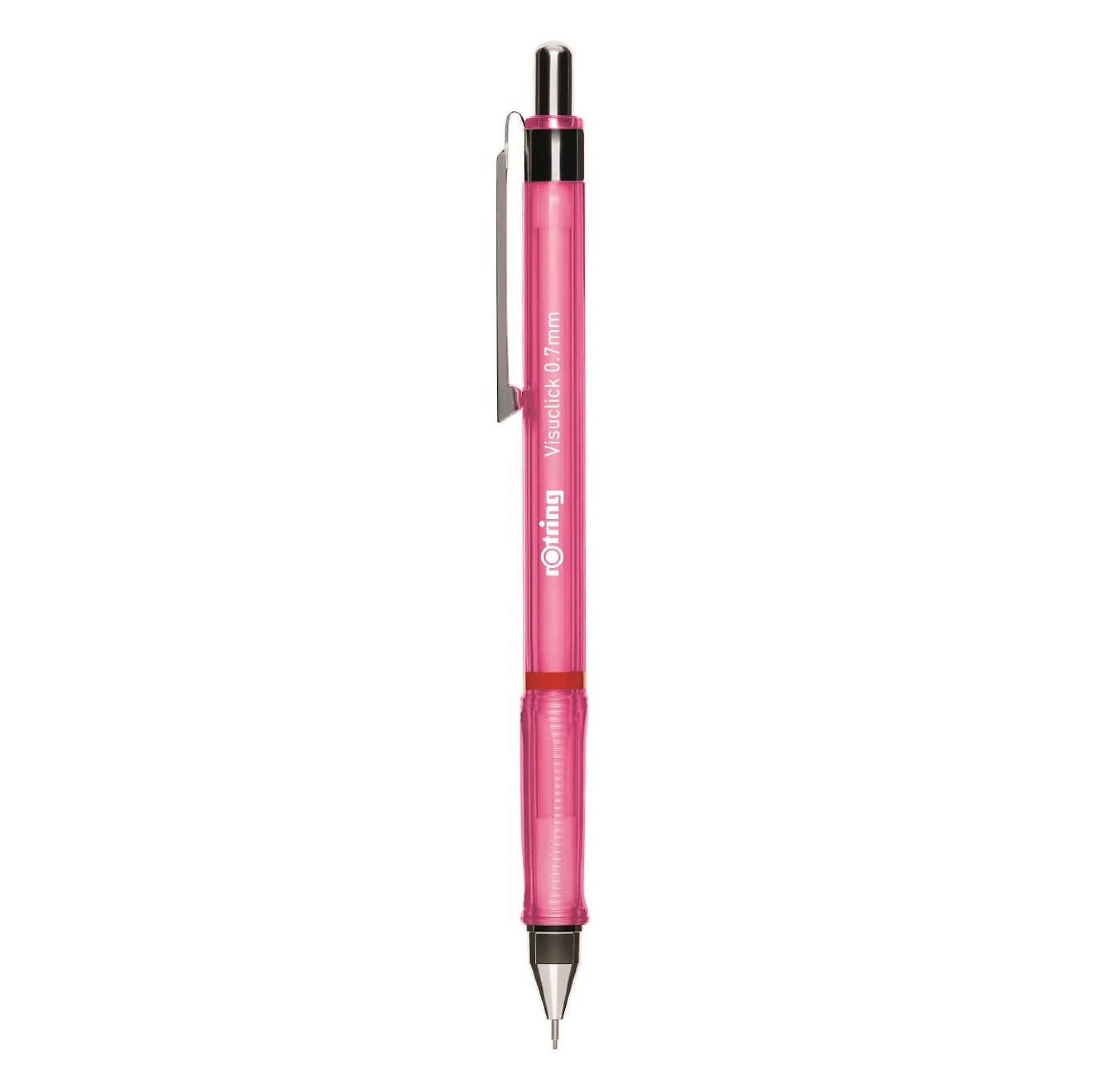 rOtring Visuclick Mechanical Pencil | 0.7 mm | 2B Lead | Lively Pink Barrel | 12 Count