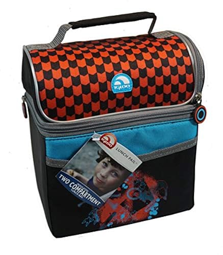 Igloo Insulated Lunch Bag, Two Compartments, (Checkered Sports