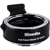 Commlite CM-EF-EOS R Electronic Auto-Focus Lens Mount Adapter Compatible with Canon EF/EF-S Lens to Canon EOS R/R5/R6/RP Seri