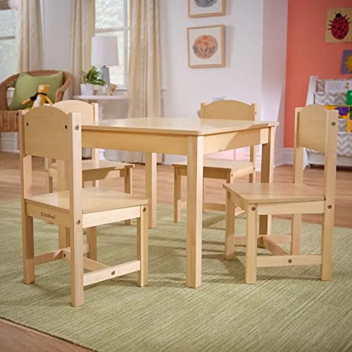 KidKraft Wooden Farmhouse Table & 4 Chairs Set, Children's Furniture