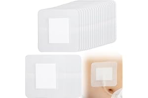 SINAISEA Breathable Bordered Gauze Dialysis Catheter Island Dressing Covers with Non-Stick Pad for Stomach Peritoneal Feeding Tube Peg G J Tube Patch Adhesive Bandages 4"x4" (Pack of 40)