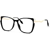 Zeelool Fashion Cat Eye Glasses Frame for Women with Non-prescription HD Clear Lens JGX278890