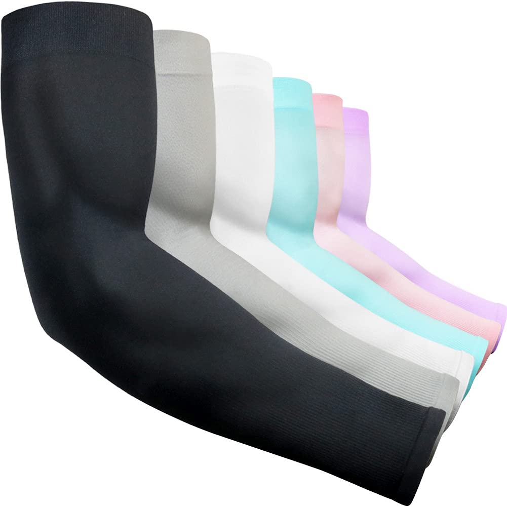 beister Cooling Arm Sleeves for Men & Women（6 Pair） UV Sun Protection Compression Arm Sleeve for Cycling, Driving, Sports, Golf, Hiking
