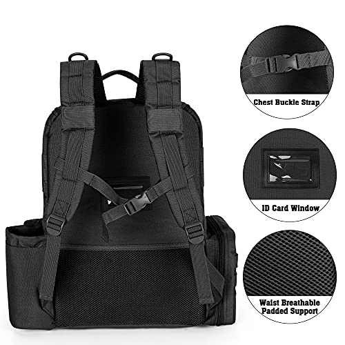 DSLEAF Tactical Range Pistol Backpack for 6 Handguns, Gun Backpack with