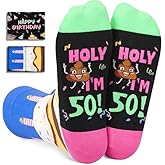 HAPPYPOP Birthday Gift Ideas Sock - 45th 50th Birthday Socks, 45 50 Bday Gifts for Woman Man