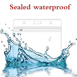 Horizontal Badge Holders Sealable Waterproof Clear